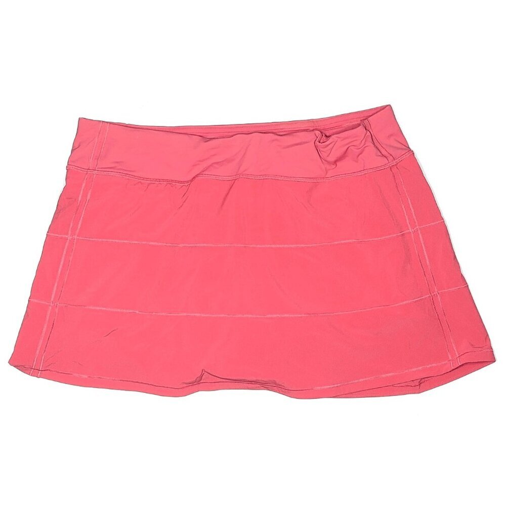 Lululemon Pace Rival 13.5" Skirt  4-way Stretch Lip gloss pink  sz 10  EUC